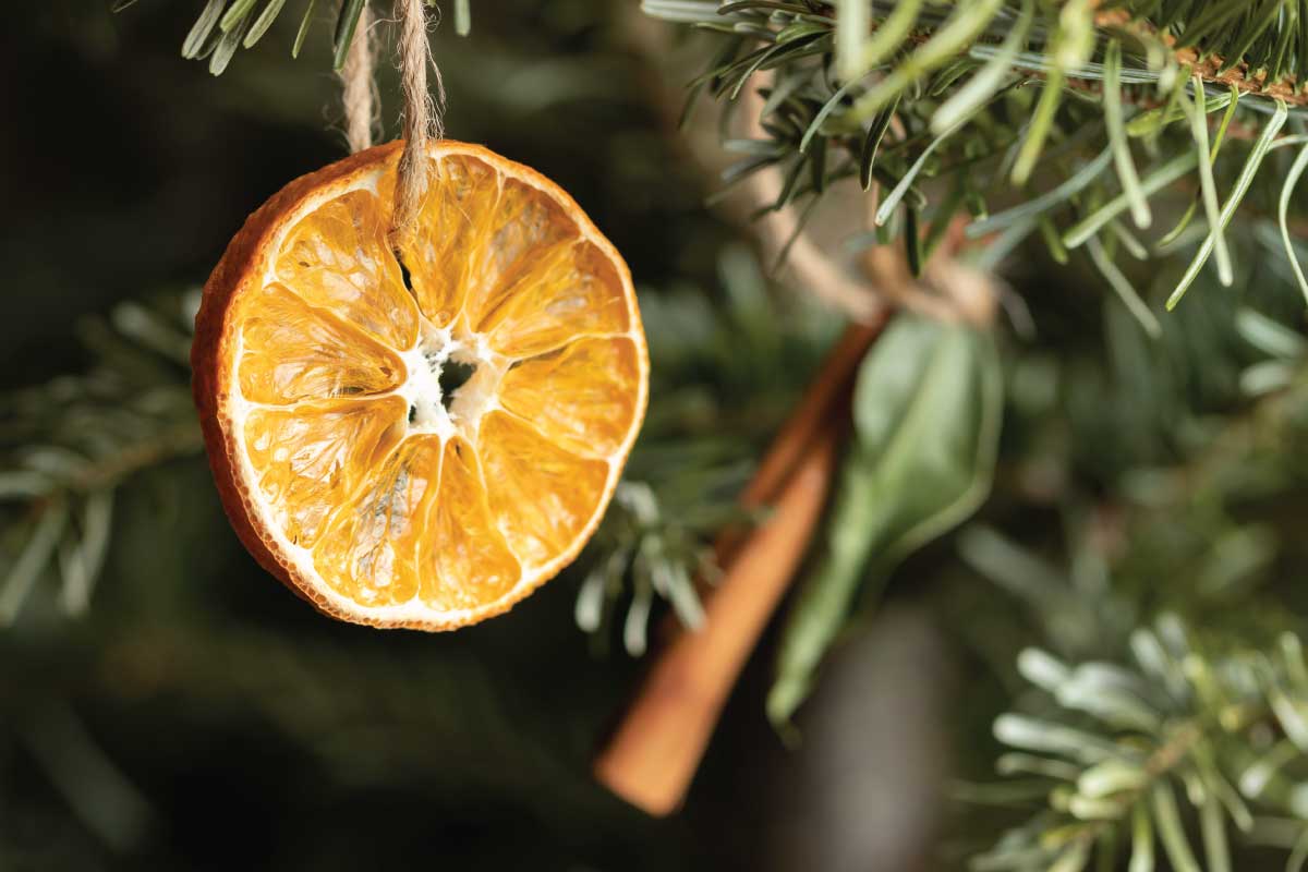 Orange slice ornaments.